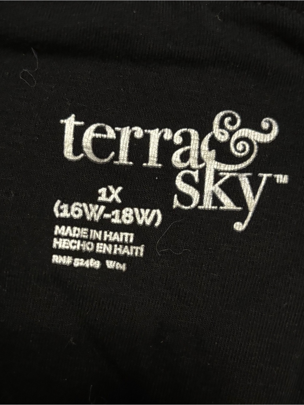 Terra & Sky Leggings - 3 Pack❤️ 2 Black, 1 Navy size 1X (16-18) - Picture 7 of 14